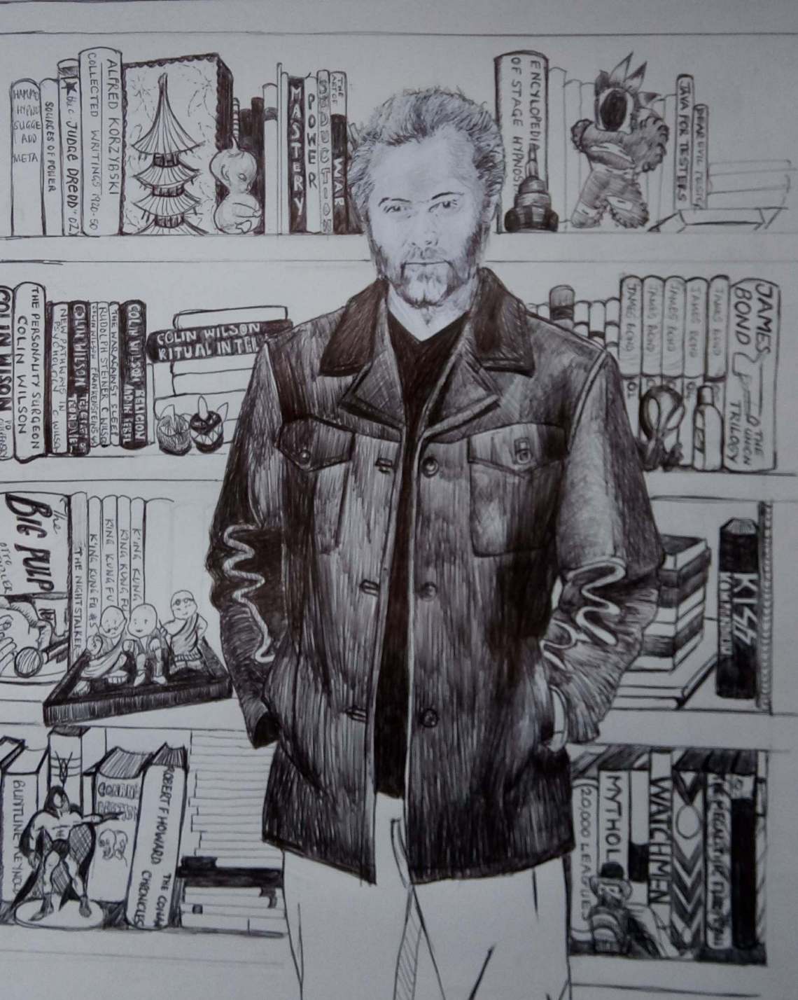 Ballpoint drawing of Alan